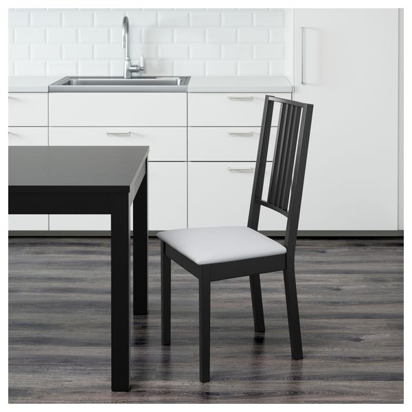 Стул БЁРЬЕ, коричнево-чёрный, Гобо белый - фото 2