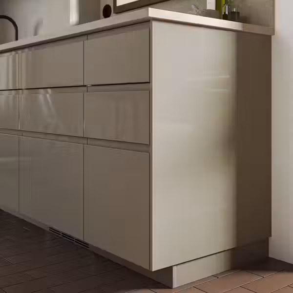 VOXTORP Накладная панель - глянцевый темный серо-коричневый 62x240 см - фото 2