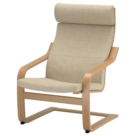 Кресло ПОЭНГ, дубовый шпон, Исунда бежевый