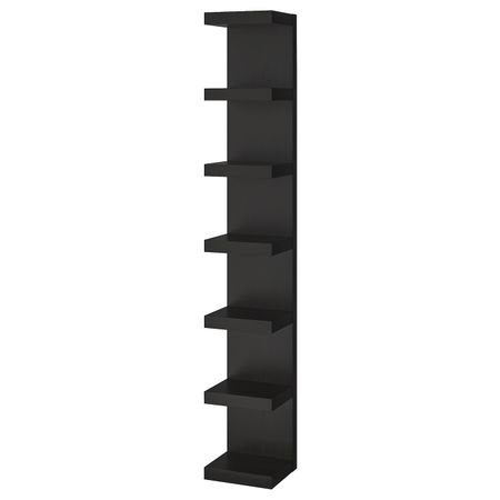 Полочный модуль, навесной, черно-коричневый 30x190 см IKEA LACK ЛАКК 204.305.94