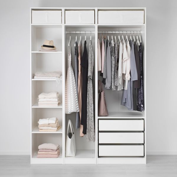 Гардероб, белый 175x58x236 см IKEA PAX ПАКС 291.285.69 - схема-чертеж с размерами