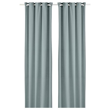 Гардины, 2 шт., голубой 145x300 см IKEA MOALINA МОАЛИНА 404.910.63