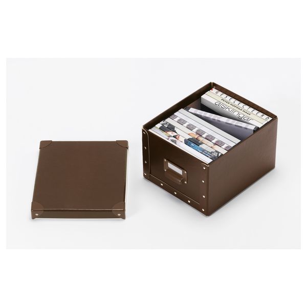 Коробка с крышкой ФЬЕЛЛА, коричневый (22x26x16 см) - фото 2