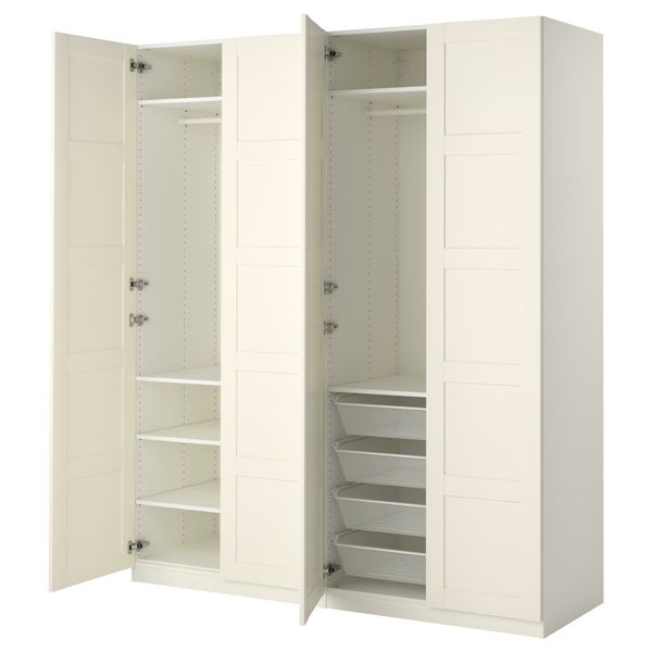 Гардероб, белый Bergsbo белый, 200x60x236 см IKEA PAX ПАКС 490.255.94 - фото 1