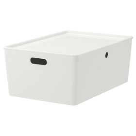 KUGGIS Контейнер с крышкой - белый 37x54x21 см