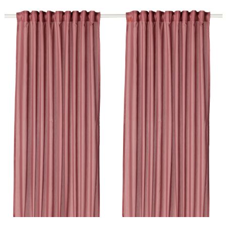 Гардины, 1 пара ВИВАН, розовый (145x300 см)