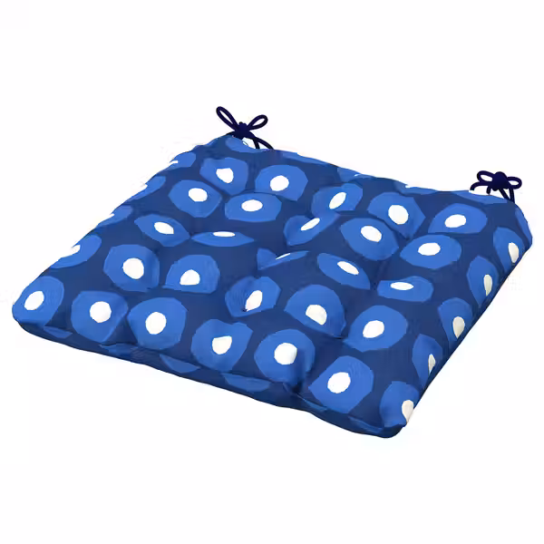 KLÖSAN КЛЁСАН Подушка на садовый стул - темно-синий 36x32 см - фото 1