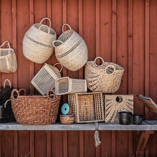 Корзина, естественный водоросли 30x20x35 см IKEA LUSTIGKURRE ЛУСТИГКЮРРЕ 804.574.15 - схема-чертеж с размерами