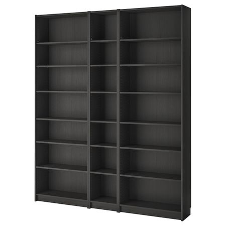 Стеллаж, черно-коричневый 200x28x237 см IKEA BILLY БИЛЛИ 992.439.76
