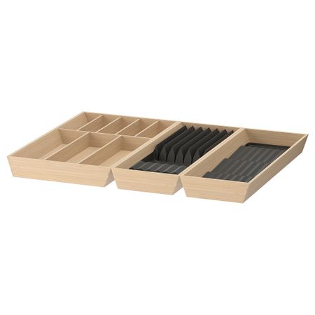 Лоток для стол приборов, подст для нож, специй, светлый бамбук, 72x50 см IKEA UPPDATERA УППДАТЕРА 095.010.50