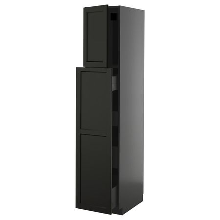 METOD / KNIVSHULT Высокий шкаф/выдвижн секция/1дв/4ящ