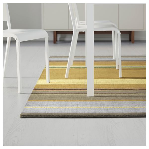 Ковер, короткий ворс СТОКГОЛЬМ, желтый ручная работа желтый (170x240 см) - схема-чертеж с размерами