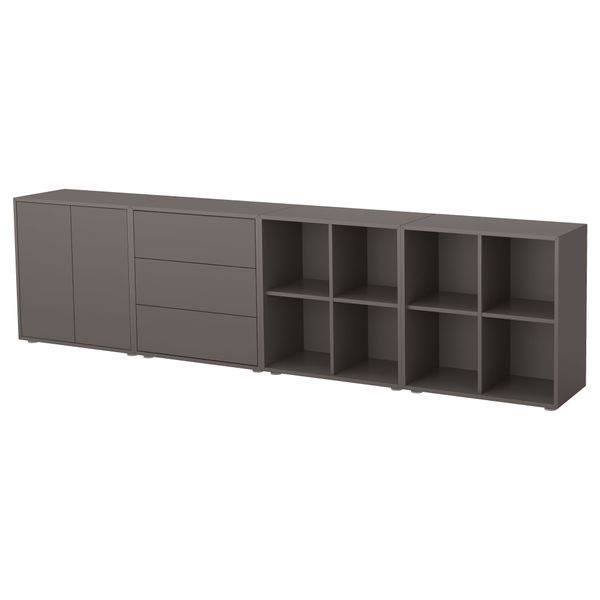 Комбинация шкафов с ножками, 280x35x72 см, темно-серый IKEA EKET ЭКЕТ 591.910.26 - фото 1