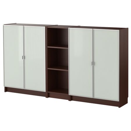 Стеллаж БИЛЛИ / МОРЛИДЕН, классический коричневый (200x106x28 см)