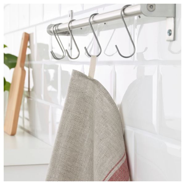 Полотенце кухонное ВАРДАГЕН, бежевый, красный (50x70 см) - фото 1