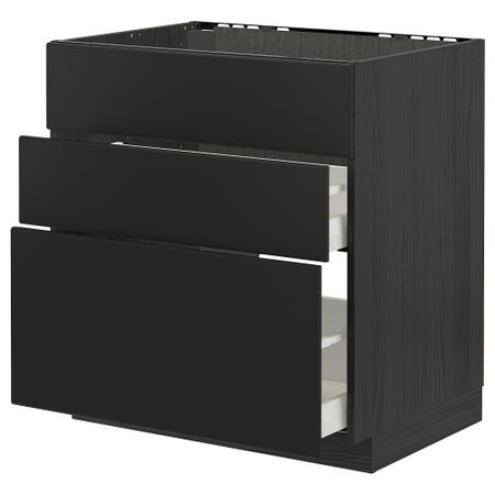 Напольный шкаф для Варочная панели, вытяжка, 80x60 cm IKEA METOD МЕТОД, MAXIMERA МАКСИМЕРА 093.357.15