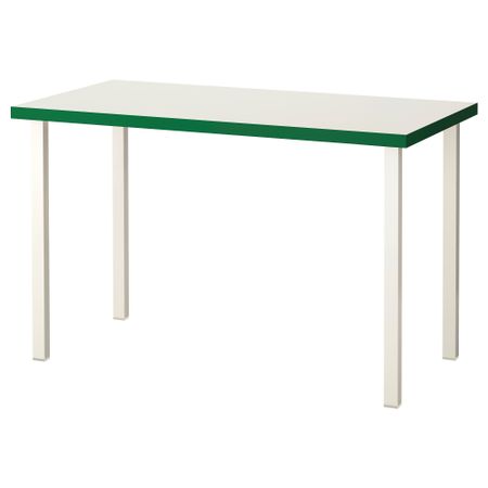 Стол ЛИННМОН / ГОДВИН, бел/зелен, белый (120x60 см)