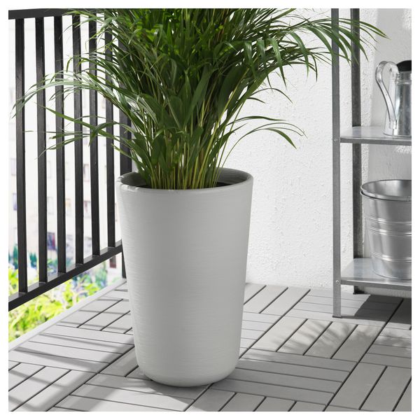 Кашпо ОСТЛИГ, д/дома/улицы, серый (32 см) - фото 3