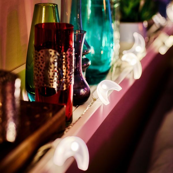 Гирлянда, 24 светодиода, для дома, улицы/в форме месяца белый IKEA HEMBJUDEN ХЕМБЬЮДЕН 105.099.60 - схема-чертеж с размерами