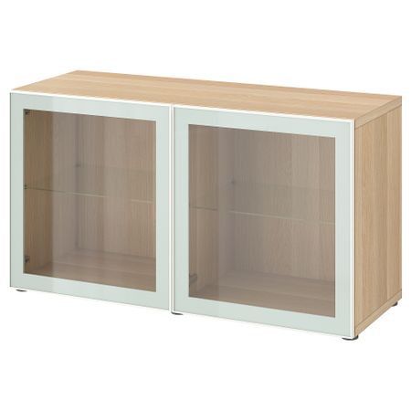 Стеллаж со стеклянная дверьми IKEA BESTÅ БЕСТО 694.904.78