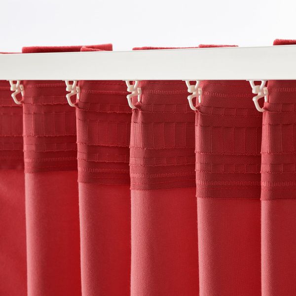 Затемняющие гардины, 1 пара, светлый коричнево-красный 140x300 см IKEA SANELA САНЕЛА 904.444.89 - фото 2