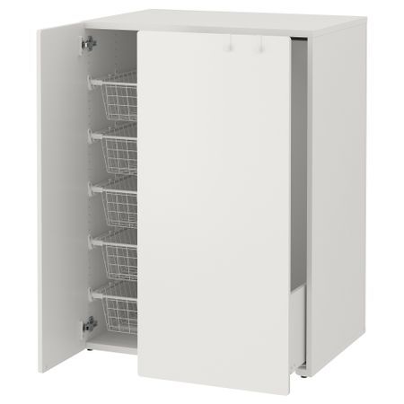 Гардероб с выдвижным модулем, 80x57x108 см, белый IKEA SMÅSTAD СМОСТАД 193.884.16