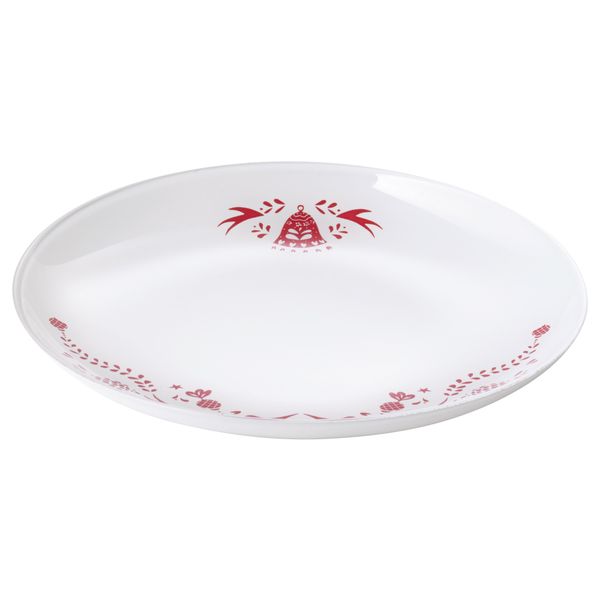 Тарелка десертная ВИНТЕР 2016, с рисунком красный (20 см) - фото 1