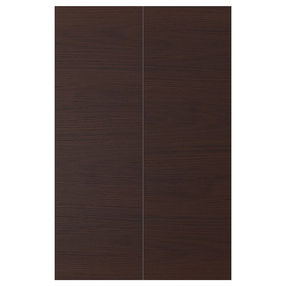 Дверца для напольного углового шкафа, 2шт, темно-коричневый под ясень 25x80 см IKEA ASKERSUND АСКЕРСУНД 404.253.65 - фото 1