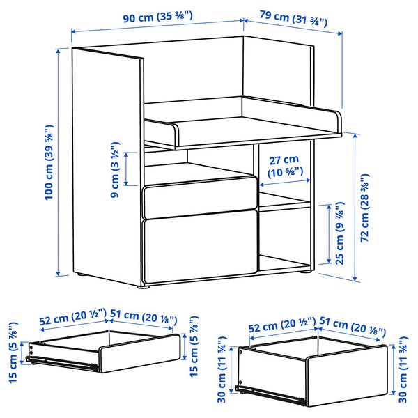 IKEA, дополнительный ракурс - схема-чертеж с размерами