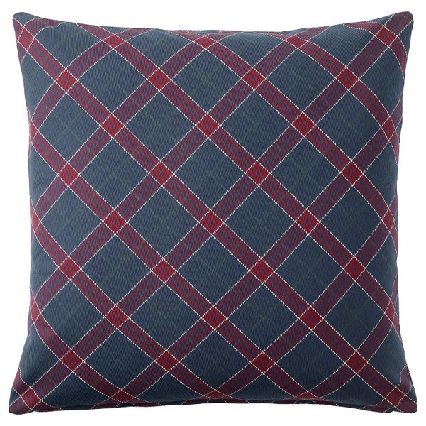 Чехол на подушку, синий-красный 50x50 см IKEA INGERILSE ИНГЕРИЛЬЗЕ 304.108.02 - фото 1