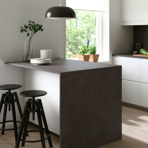 Столешница под заказ, матовый темно-серый, под мрамор керамика, 1 м²x2.0 см IKEA SKARARP 105.070.70 - фото 6