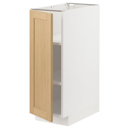 Напольный шкаф с полками, белый, Forsbacka дуб, 30x60 см IKEA METOD МЕТОД 295.090.93