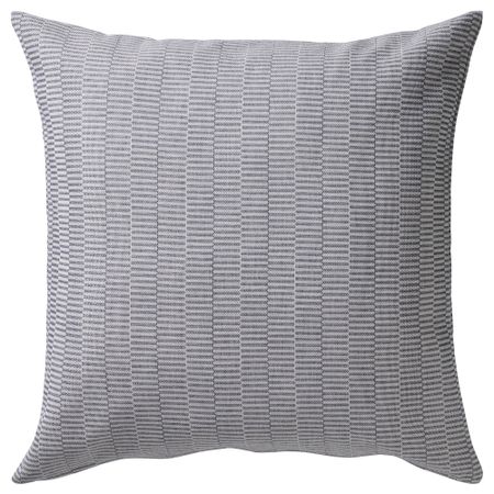 Чехол на подушку, темно-синий-белый, 50x50 см IKEA PLOMMONROS ПЛОММОНРОС 405.069.55