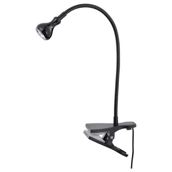 Софит настенный, с зажимом, светодиодн, черный IKEA ЯНШО 303.607.17 - фото 1