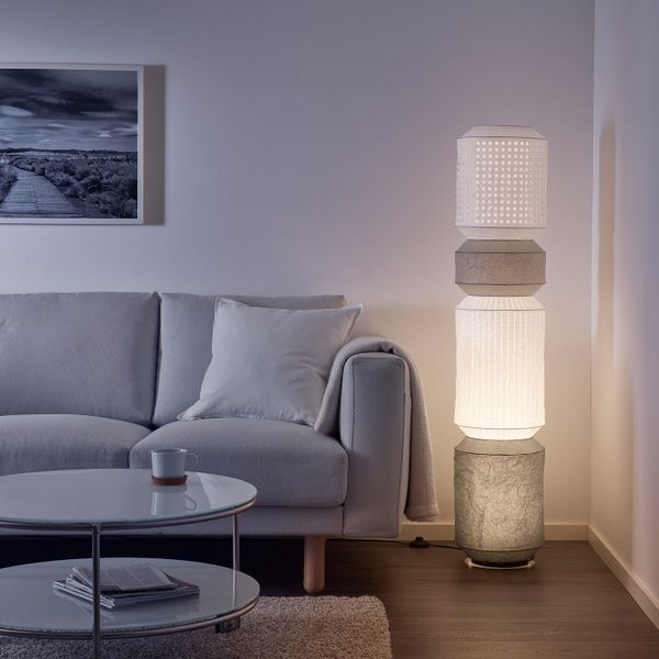 Светильник напольный, белый/серый, 140 см IKEA МАЙОРНА 703.588.40 - фото 2