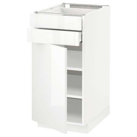 Напольный шкаф с дверцей, 2 ящиками МЕТОД / МАКСИМЕРА, белый, Рингульт белый