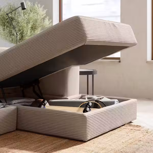 JÄTTEBO Модульная козетка, правая - с подлокотником/самласа серо-бежевый - фото 3