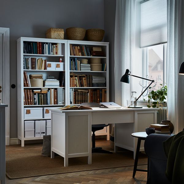 Письменный стол, 155x65 см, белая морилка IKEA HEMNES ХЕМНЭС 702.457.25 - фото 3