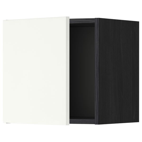 Шкаф навесной МЕТОД, черный, Хэггеби белый - схема-чертеж с размерами