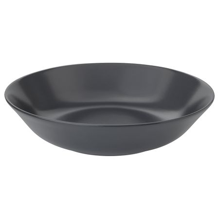 Тарелка глубокая, темно-серый 22 см IKEA DINERA ДИНЕРА 804.239.82