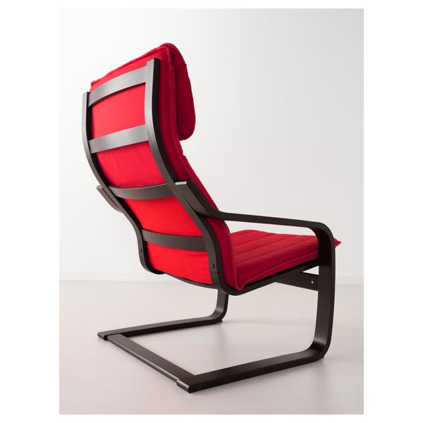 Кресло ПОЭНГ, черно-коричневый, Ранста красный - фото 3