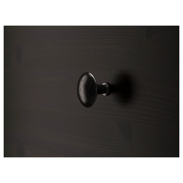 Комод с 6 ящиками, черно-коричневый 108x131 см IKEA HEMNES ХЕМНЭС 003.684.37 - схема-чертеж с размерами