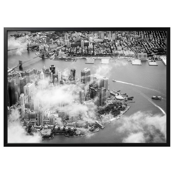 Картина с рамой, Облака над Манхэттен, черный, 140x100 см IKEA BJÖRKSTA БЬЁРКСТА 694.430.00 - фото 2