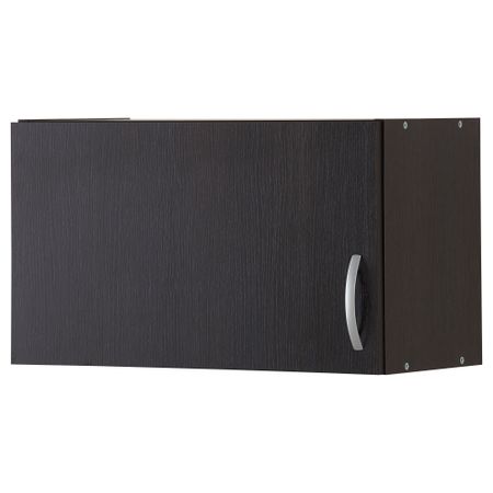 Навесной шкаф с дверцей АЛЬБРУ, черно-коричневый (60x35 см)