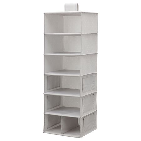 Подвесной модуль,7отделений, серый/с рисунком 30x30x90 см IKEA BLÄDDRARE БЛЭДДРАРЕ 604.744.06