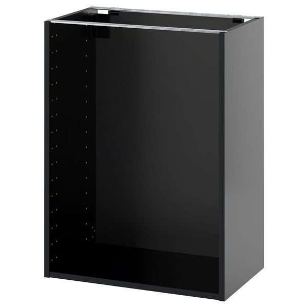 METOD Напольный шкаф - черно-серый 60x37x80 см - фото 1