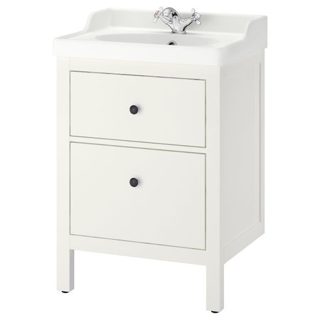 Шкаф для раковины с 2 ящ, белый 62x49x89 см IKEA HEMNES ХЕМНЭС / RÄTTVIKEN РЭТТВИКЕН 592.279.21