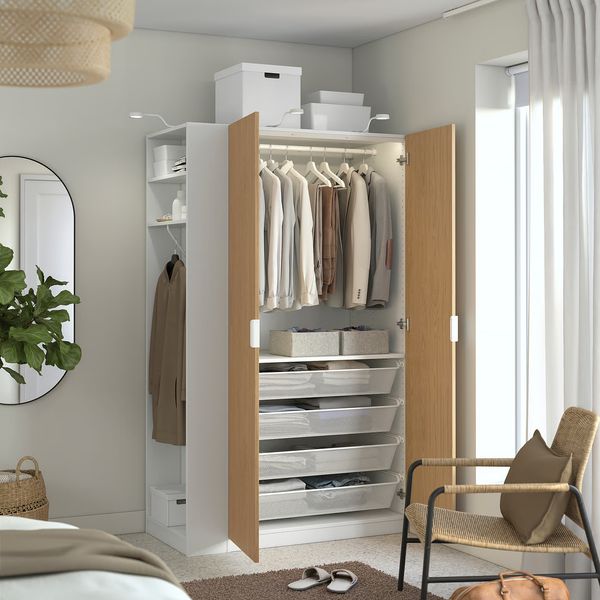 PAX / STORKLINTA Гардероб, комбинация - схема-чертеж с размерами