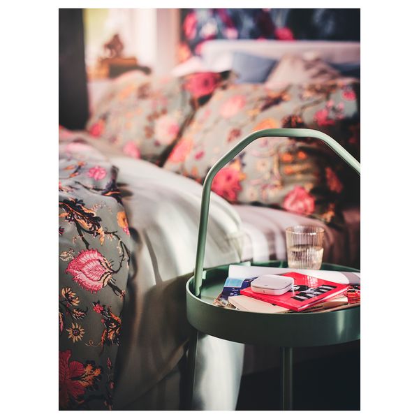 Придиванный столик, светлый серо-зеленый, 38 см IKEA BURVIK БУРВИК 805.130.01 - фото 8