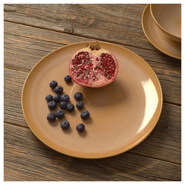 Тарелка, полированный желтый, 26 см IKEA FÄRGKLAR ФЭРГКЛАР 805.864.41 - схема-чертеж с размерами